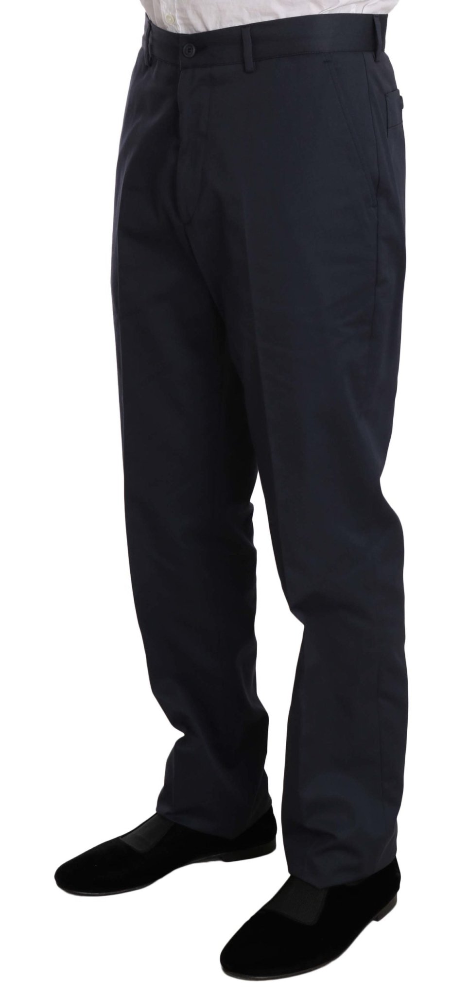 Romeo Gigli Two Piece 3 Button Cotton Blue Solid Suit - Fizigo
